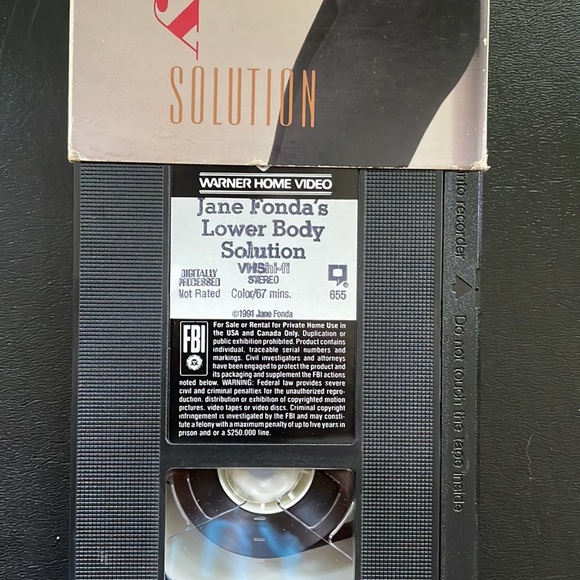 Original JANE FONDA’S Lower Body Solution. VHS. Vtg Collectible, original 1991. - Picture 3 of 3